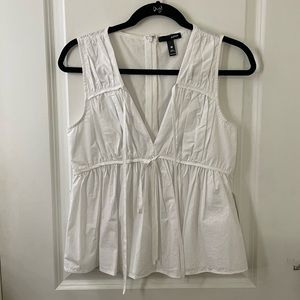 Aqua White Tank Top Size S NWT